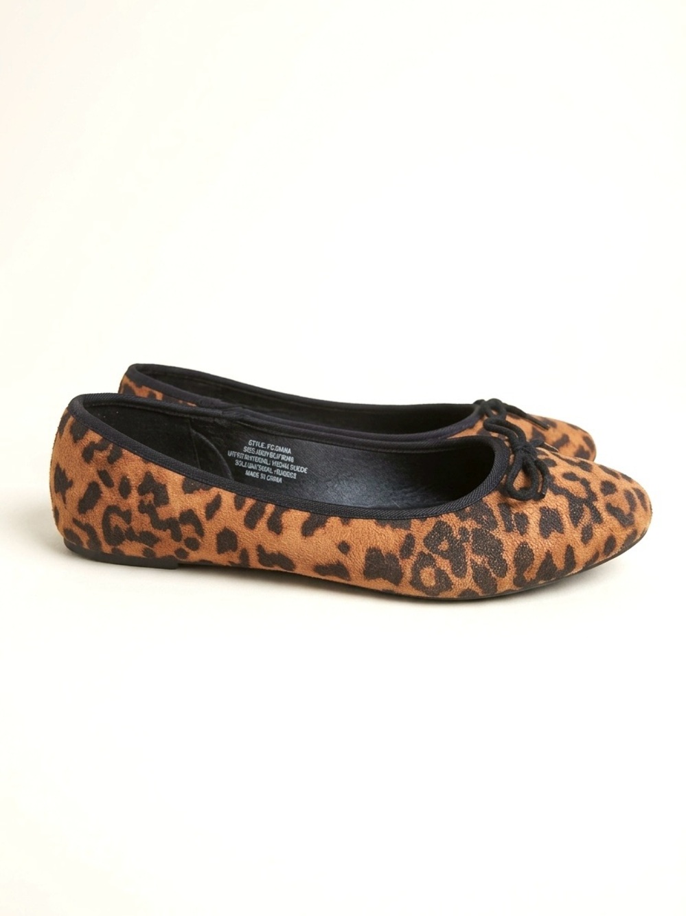 French Connection "Diana" Leopard Print Vegan Suede Ballet Flats - Size US 9